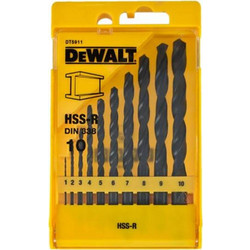DEWALT DT5911 ΣΕΤ ΤΡΥΠΑΝΙΑ ΜΕΤΑΛΛΟΥ HSS-R 10 ΤΕΜΑΧΙΩΝ