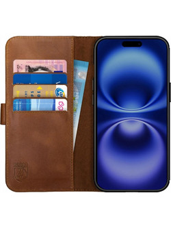 Θήκη Apple iPhone 16 Pro Max - Rosso Deluxe Δερμάτινη Πορτοφόλι - Brown (8719246454028)