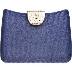 4Queens Τσαντάκι Clutch από Μεταλλική Κασετίνα Blue