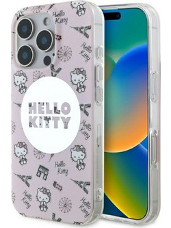 Hello Kitty IML All Over Paris Magsafe Case for iPhone 16 Pro Max - Pink