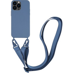 VIVANCO NECKLACE COVER IPHONE 13 PRO blue backcover
