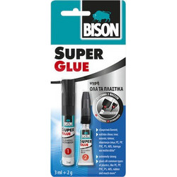 Κόλλα Υγρή Για τα Πλαστικά - BISON SUPER GLUE 2gr Εξαιρετικά Δυνατή BISON (85020)