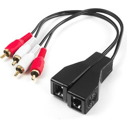 Spacetronik SPA-A03 Audio (RCA) balun μέχρι100 μέτρα μέσω καλωδίου ethernet, σετ
