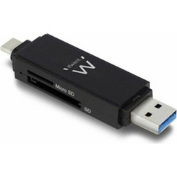 Ewent EW1075 Card Reader OTG USB-C & USB-A 3.2 Gen 1 για SD / microSD