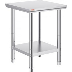 Τραπέζι Εργασίας VEVOR 60x60x80cm Ανοξείδωτο με Ράφι για Επαγγελματική Κουζίνα 60X60X80CFGZTTZT1V0