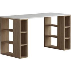 Artekko Colmar Γραφείο Ξύλινο με Βιβλιοθήκη 140x60x75cm 783-0055