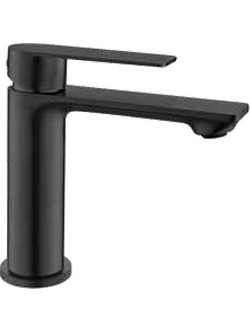 Atena 690511MB Μπαταρία Νιπτήρος Black Mat με Βαλβίδα