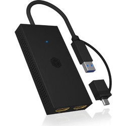 Icy Box Usb & TYPE-C To Dual Hdmi Splitter - (IB-SPL1029AC)