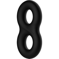 Crazy Bull Super Soft Double Silicone Ring 2 Ελαστικό Δαχτυλίδι Πέους Σιλικόνης Μαύρο
