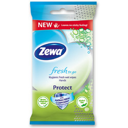 Zewa Fresh To Go Protect Αντισηπτικά Μαντηλάκια Χεριών 10τμχ