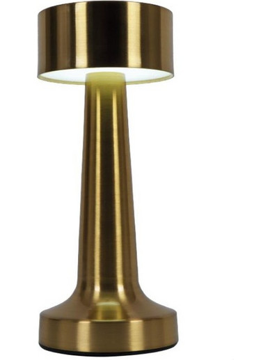 InLight 3033 Πορτατίφ Αφής LED με Μπαταρία Χρυσό Φ9xΥ21cm