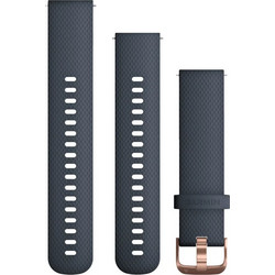 Garmin Quick Release 20mm Λουράκι Σιλικόνης Granite Blue / Rose Gold (Vivomove / Vivoactive)