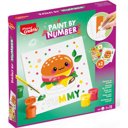 Maped Creative Paint by Number Kit Yummy & Snacks 20x20cm 907087