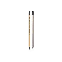 DELI ΜΟΛΥΒΙ ΤΡΙΓΩΝΟ ΜΕ ΓΟΜΑ HB WOOD-FREE BLISTER ENOVATION ΑΣΗΜΙ