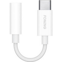 Foneng Audio Cable 3.5mm Jack To Usb type-C BM21 (white) - (BM21 White)