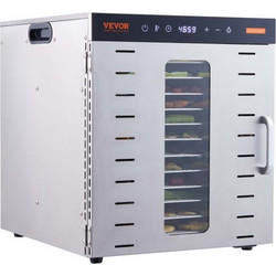 VEVOR 10 Trays Μηχανή αφυδάτωσης τροφίμων από ανοξείδωτο ατσάλι 1000W Jerky Fruit Drying