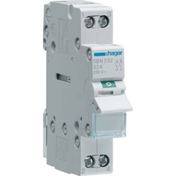 Hager Μονοπολικός Διακόπτης Ράγας 230V 32A SBN232
