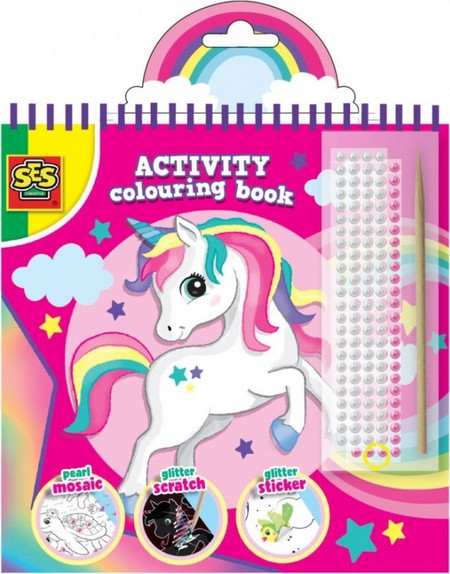 SES Creative Activity colouring book glitter 3 in 1 Για ηλικίες 3+ Ετών 00117