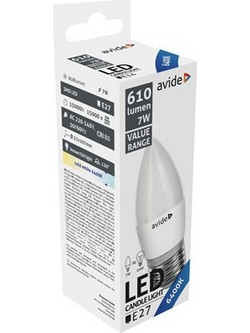 Avide Value LED Κερί E27 7W Ψυχρό 6400K