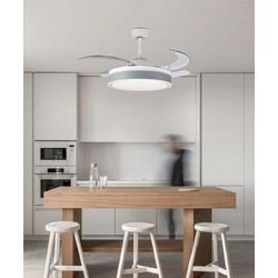 Sunlight 5028-GY Ανεμιστήρας Οροφής 40cm 80W με Φως & Τηλεχειριστήριο Διαφανής