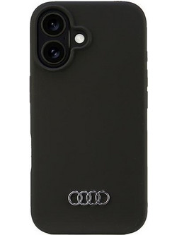 Audi Silicone Case iPhone 16 6.1" black/black hardcase AU-LSRIP16-Q3/D1-BK