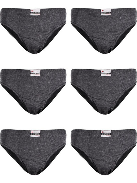 Ανδρικά Σλιπ Giorgio Ανθρακί 6 Pack 921