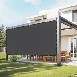 VEVOR 90% Υφασμάτινη Οθόνη Προστασίας Απορρήτου 8 x 12 πόδια για Αίθριο Κήπο (Μαύρο)