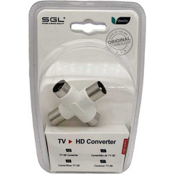 Διακλαδωτής καλωδίου κεραίας TV - 2male/2female - 1334-1 - 098784