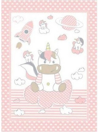 KikkaBoo Unicorn Κουβέρτα Αγκαλιάς Fleece 80x110 Ροζ