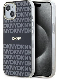 DKNY TPU Repeat Pattern Tonal Stripe Θήκη Σιλικόνης με Magsafe για iPhone 15 Μαύρο