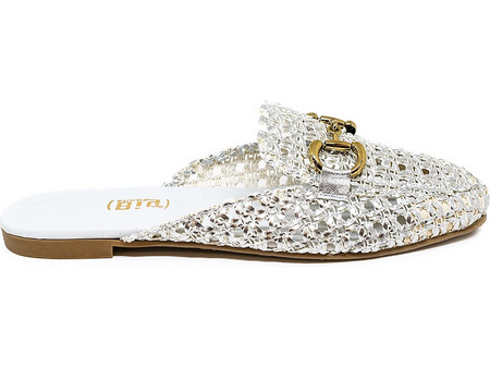 Bigshoes GA1164-04 Δερμάτινο Mule Ασημί