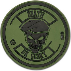 Patch 3D Death Or Glory (Λαδί - Μαύρο)