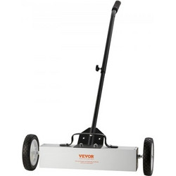 VEVOR 45Lbs (20,41 kg) Κυλιόμενος Μαγνητικός Σάρωθρος με Ρόδες, Σάρωθρος Συλλογής Μαγνητικών Αντικειμένων Τύπου Πιέσεως, Μεγάλος Μαγνήτης 18-inch (45,7 cm) για Σάρωση Γκαζόν, Μαγνήτης με Τηλεσκοπική Λ