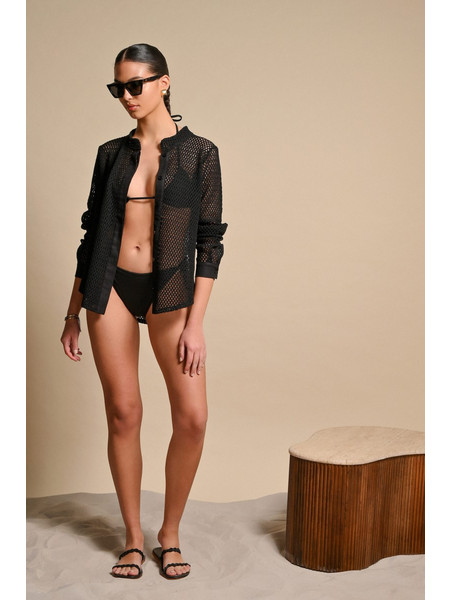 CHRISTINA MALLE Black Mesh Shirt