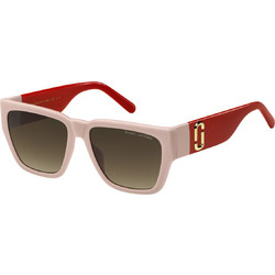 Marc Jacobs MJ646S C48/HA Γυναικεία Γυαλιά Ηλίου Τετράγωνα Κοκάλινα Κόκκινα Μπεζ με Καφέ Degradee Φακό