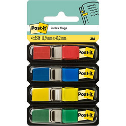 Σελιδοδεικτες 3m Post-it 12x43 Σε 4 Κλασικά Χρωματα 4Χ35Φ 683-4