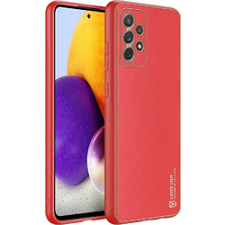Dux Ducis Leather Back Cover Red (Galaxy A72 4G)