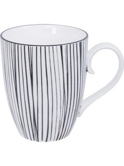 Πορσελάνινη Κούπα Nippon White Mug with Black Lines