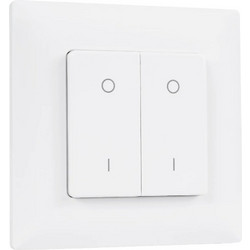 73122 PF1-2 SKYDANCE Ασύρματο Επιτοίχιο Χειριστήριο 2 Group RF 2.4Ghz DC3V IP20 - Μ8.5 x Π8.5 x Υ1.7cm