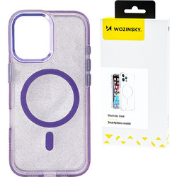 Wozinsky Glitter MagSafe Back Cover Purple (Samsung Galaxy S25+)
