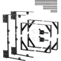 Γωνιακό στήριγμα πύλης VEVOR 2 σετ Anti Sag Gate Frame Hardware Kit Μαύρο