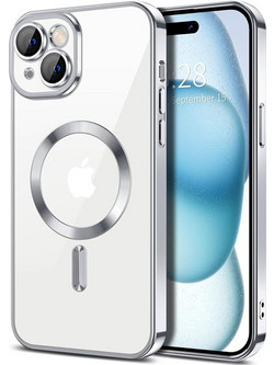 Techsuit - Luxury Crystal MagSafe - iPhone 15 - Silver