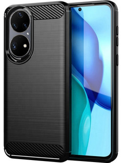 Techsuit Carbon Silicone Θήκη Κινητού Huawei P50 Pro Black
