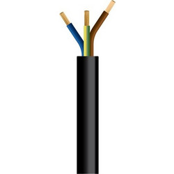 Καλώδιο Εύκαμπτο H05VV-F 3x1,5mm Μαύρο 1m