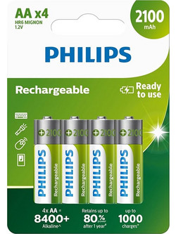 Philips Rechargeable AA 2100mAh 4τμχ