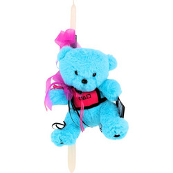Play By Play Λαμπάδα Squid Game Teddy Bear Αρκουδάκι Γαλάζιο 18cm