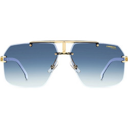Carrera CA1054S J5G/08 Ανδρικά Γυαλιά Ηλίου Τετράγωνα Μεταλλικά Χρυσά με Μπλε Καθρέπτη Φακό