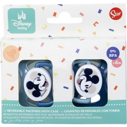 Stor Mickey Mouse Smiles Συμμετρικές Πιπίλες Σιλικόνης 6m+ 2τμχ