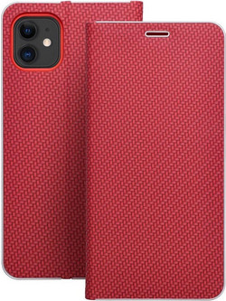 Θήκη κινητού Forcell Luna Book Carbon for iPhone 11 Red