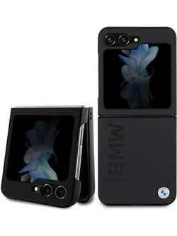 BMW Leather Hot Stamp Samsung Galaxy Z Flip5 Θήκη Black